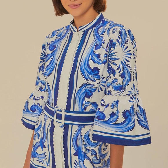 GORGEOUS FARM RIO GARDEN TILES MINI DRESS M - Picture 3 of 7